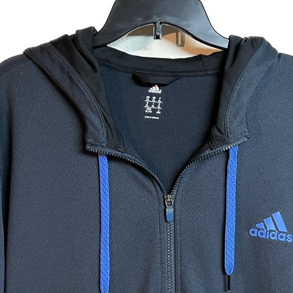 Adidas Mens Full Zip Hooded Light Weight Jacket - Picture 2 of 6